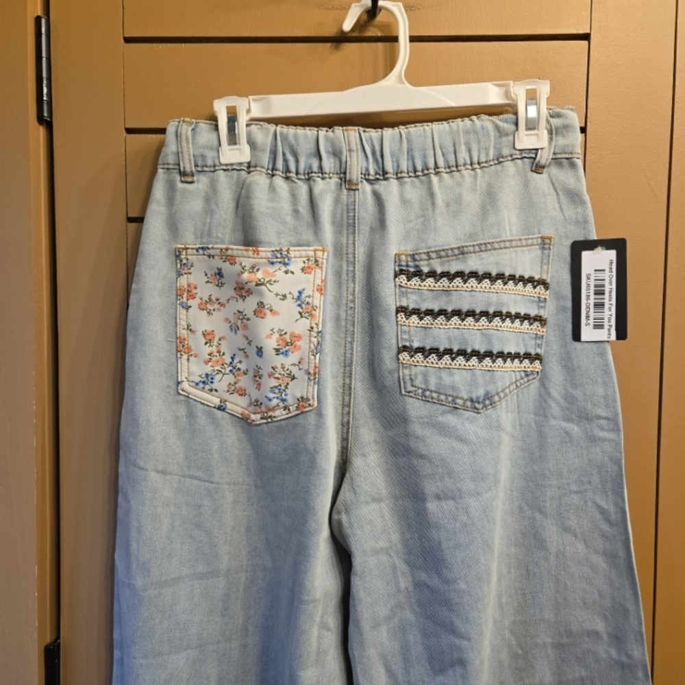 POL Alexa Floral Denim Pants size Small - Picture 10 of 11